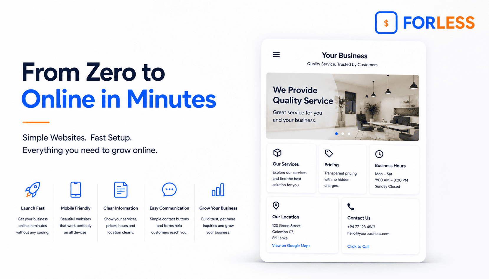 From Zero to Online in Minutes
