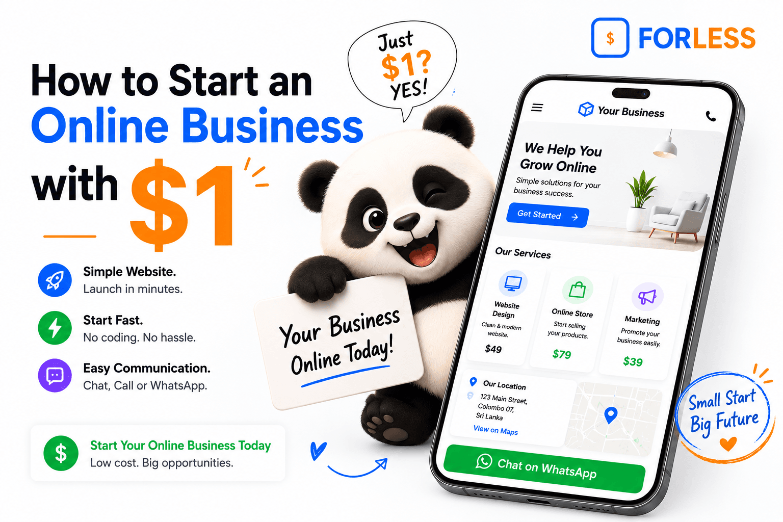 How to Start an Online Business for $1