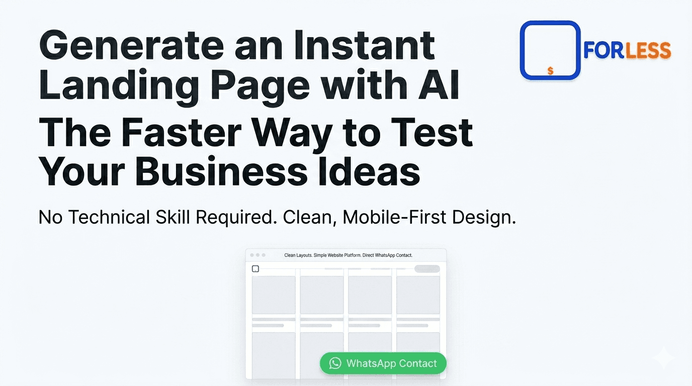 Business Landing Page with WhatsApp Button