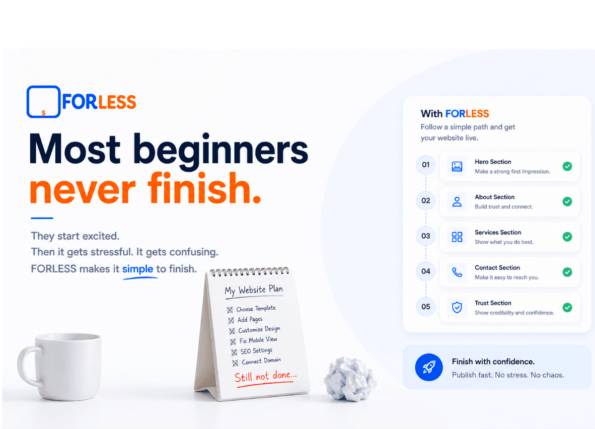 Why Most Beginners Never Finish Their Website