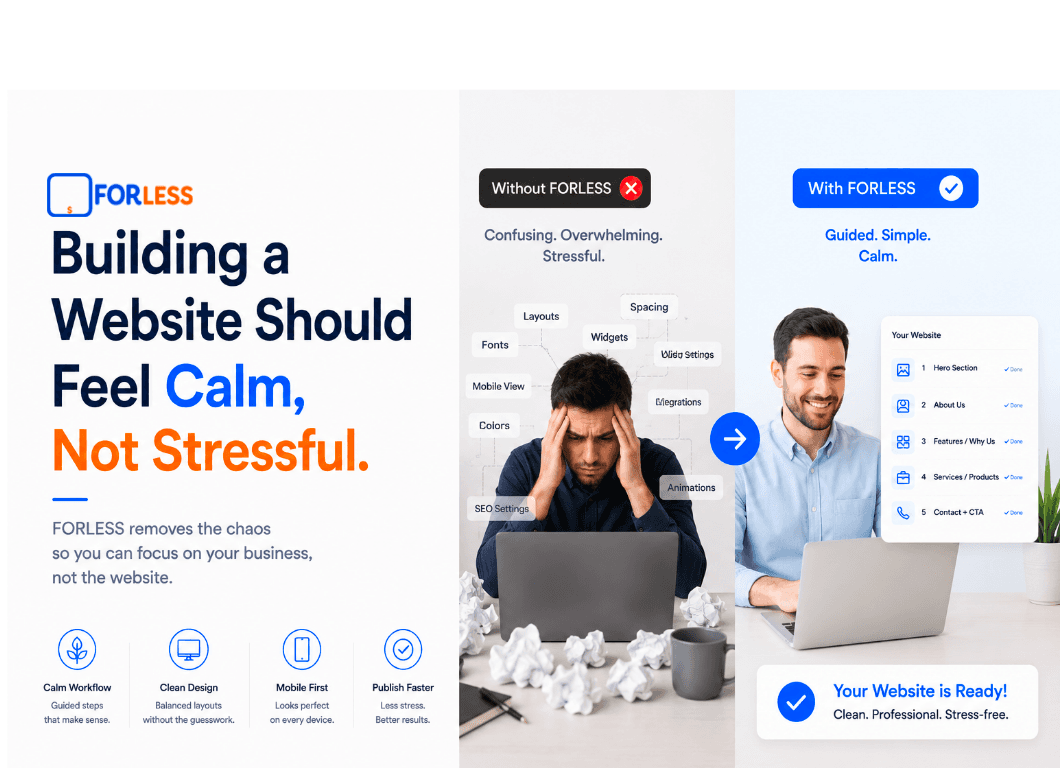 Building a Website Should Feel Calm, Not Stressful