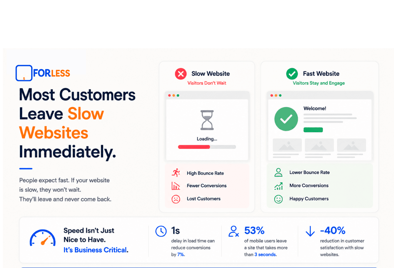 Most Customers Leave Slow Websites Immediately