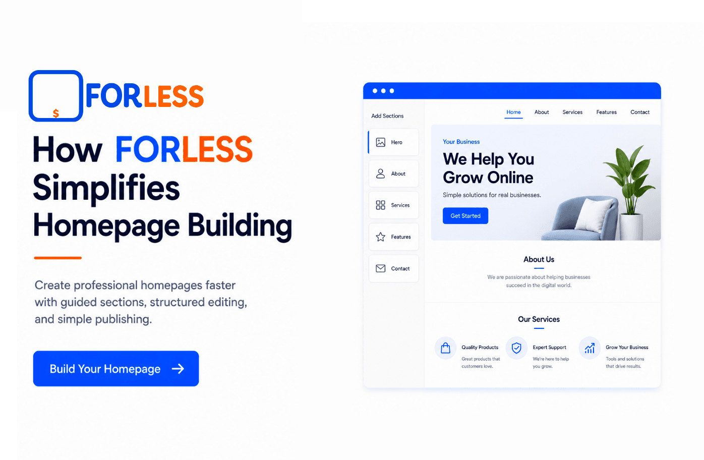 How FORLESS Simplifies Homepage Building